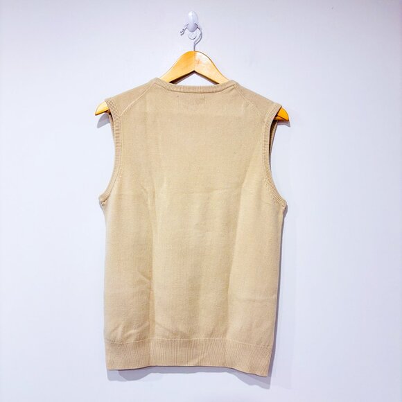 STOCKHOMME Beige knit sweater vest | Casual preppy | Small - Picture 6 of 6